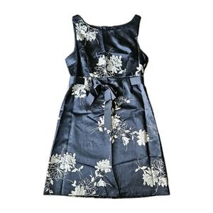 J. Howard Dress Womens 14 Black Ivory Floral Satin Babydoll Asian Y2K Fairy USA